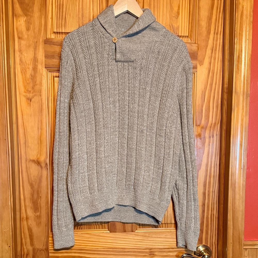 J. Crew Shawl Collared Knitted Pullover Sweater Mens Size M